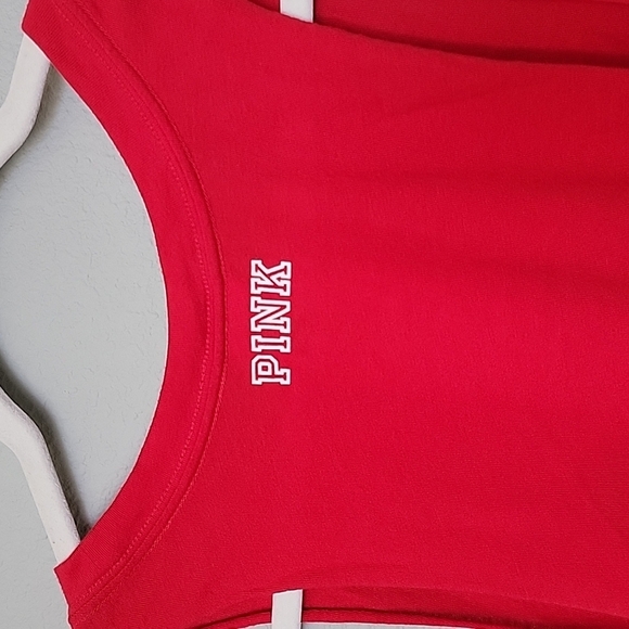 Victoria's Secret Beachy Y2K Summer PINK cut off tank Small - Picture 6 of 7